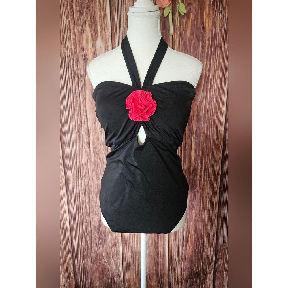 NWT Venus Rosette Halter One Piece Swimsuit Size 16